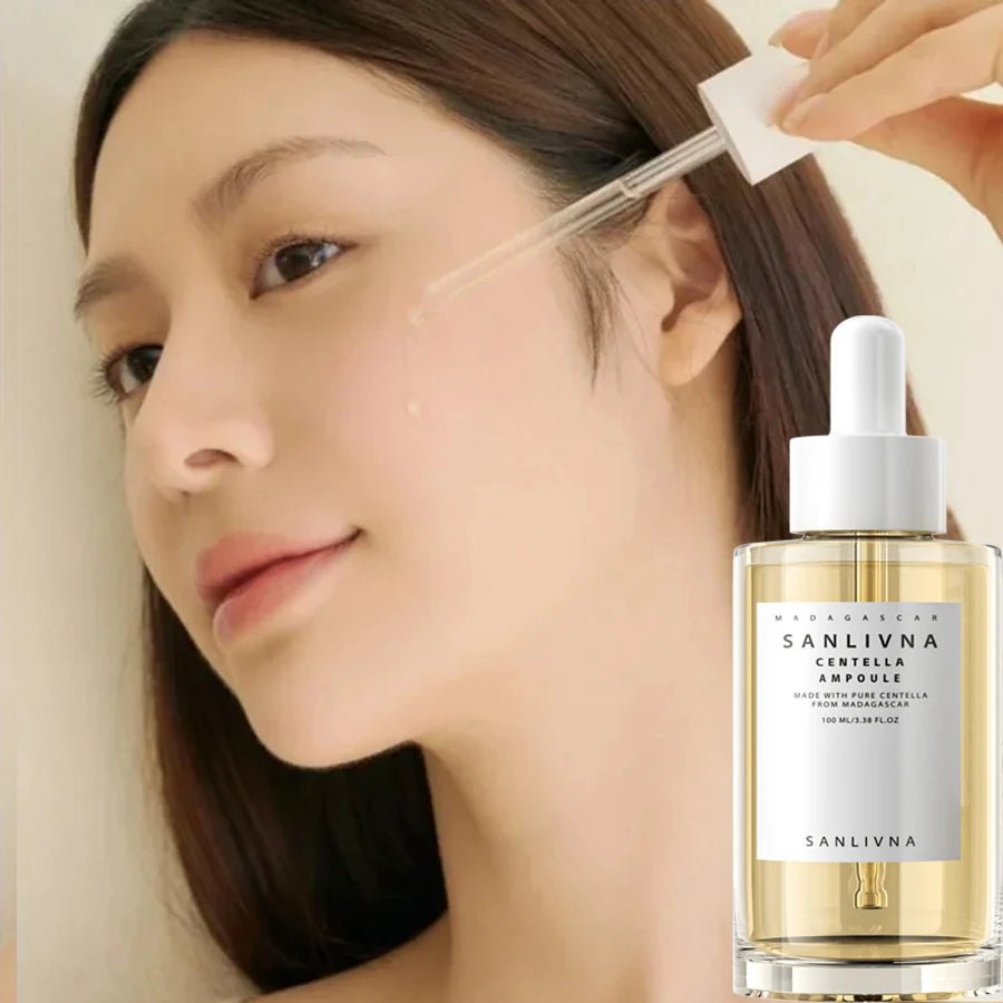 Madagascar Centella Asiatica Ampoule Facial Serum – Soothe Sensitive Skin with Luxurious Korean Glass Glow