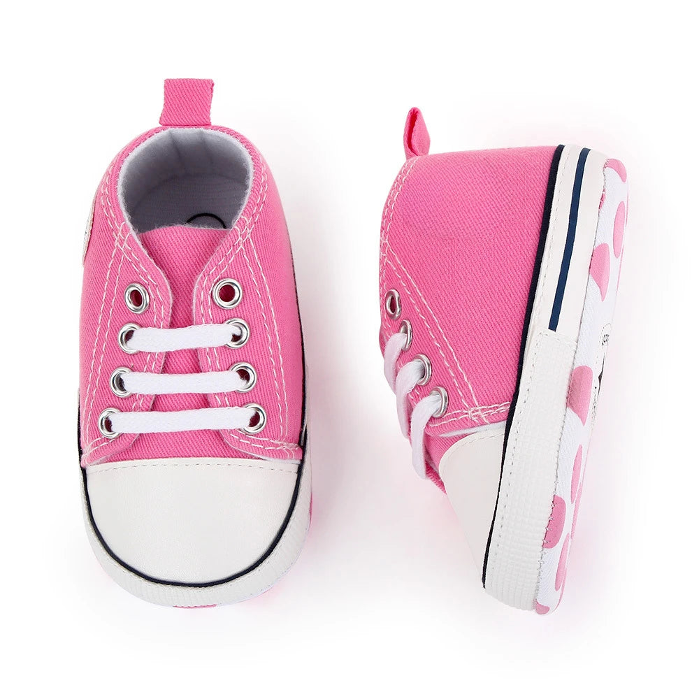 Chic Star-Print Baby Shoes – Stylish & Non-Slip for Early Walkers