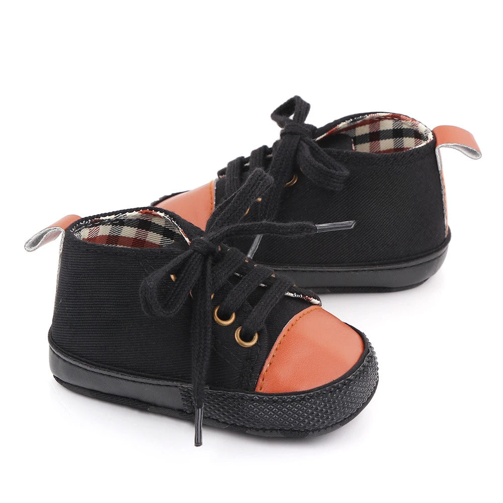 Chic Star-Print Baby Shoes – Stylish & Non-Slip for Early Walkers