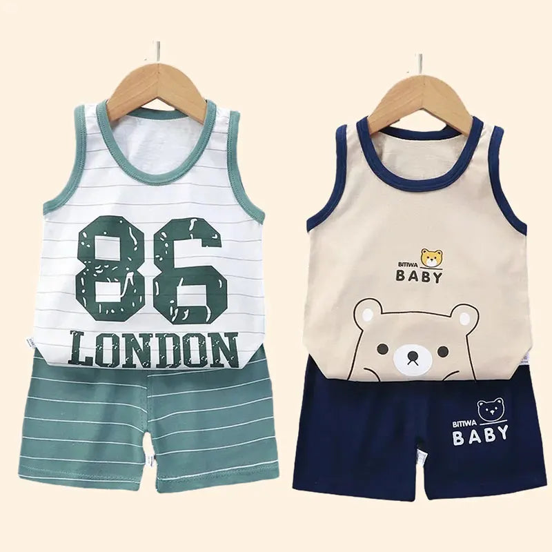 For Your Little Stars: Two-Piece Pure Cotton Summer Set, The Perfect Blend of Luxury and Comfort