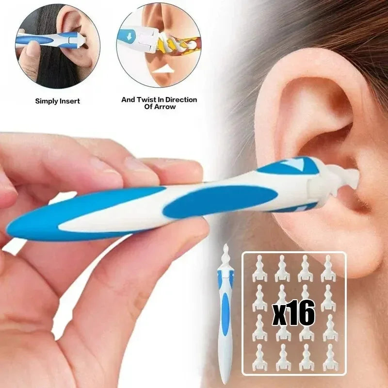 Gentle & Safe Ear Wax Remover – Soft Silicone Cleaner with Replaceable Tips