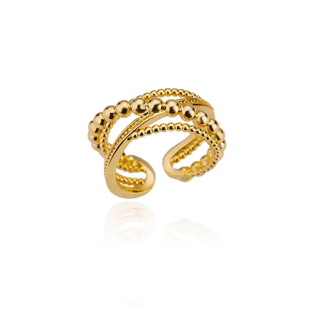 Cinderella Luxury Rings Collection - 316L Stainless Steel Gold Rings for Women