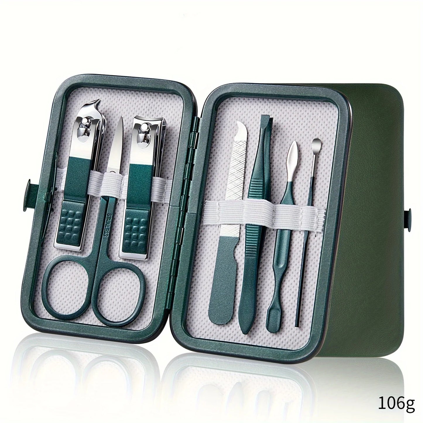 Luxury Stainless Steel Nail Care Kit – 7/10/12/18 Pieces with Chic Travel Case for On-the-Go Grooming