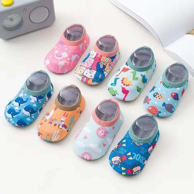 Colorful Cartoon Baby Water Shoes – Non-Slip Beach & Swim Sneakers for Fun and Safety