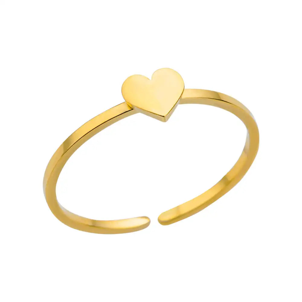 Cinderella Luxury Rings Collection - 316L Stainless Steel Gold Rings for Women