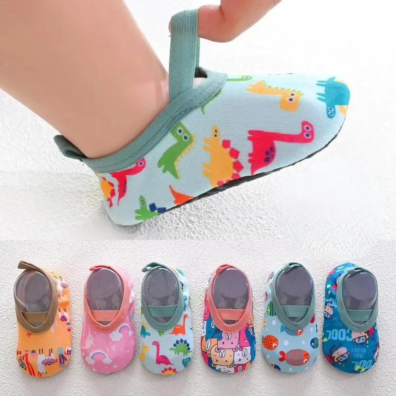 Colorful Cartoon Baby Water Shoes – Non-Slip Beach & Swim Sneakers for Fun and Safety