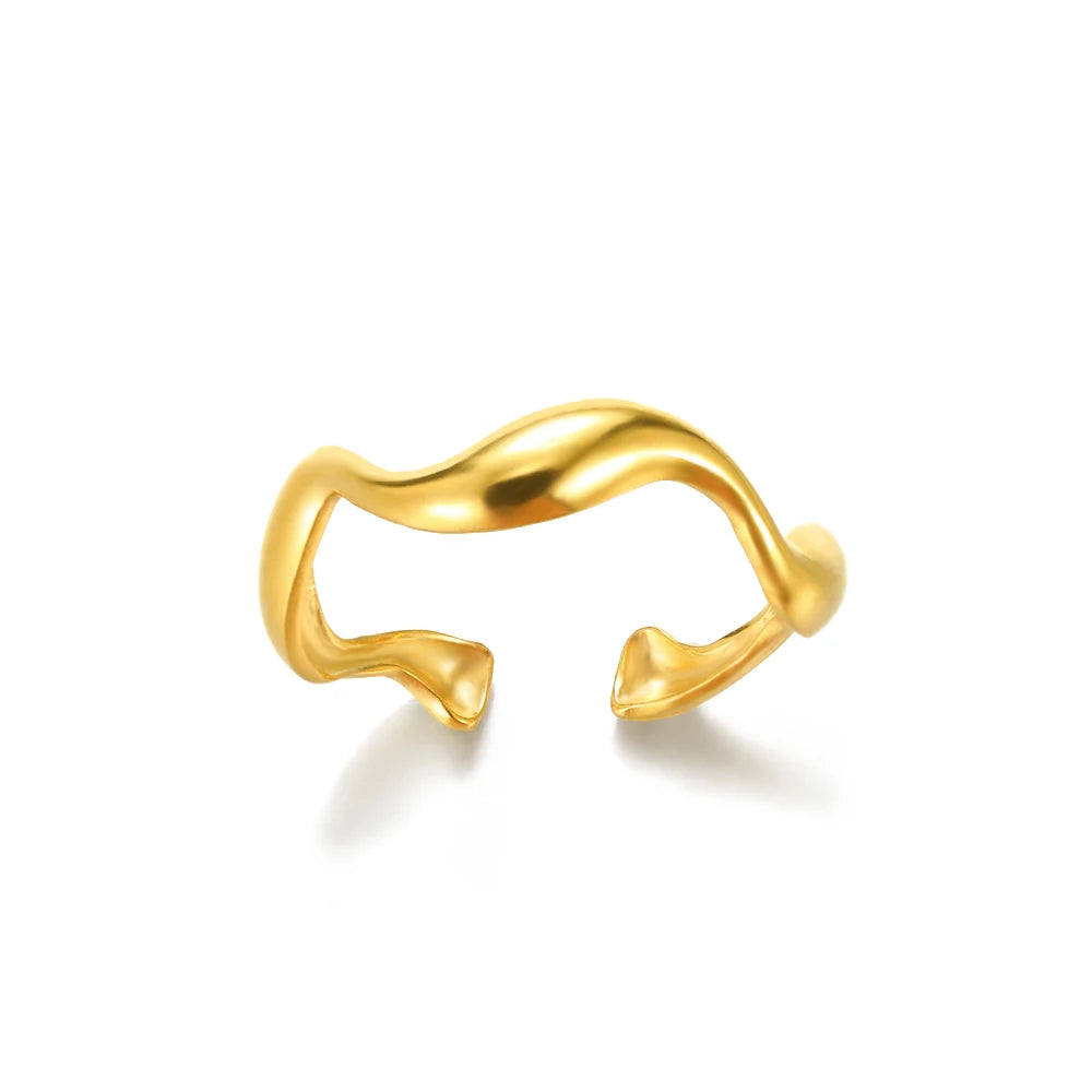 Cinderella Luxury Rings Collection - 316L Stainless Steel Gold Rings for Women