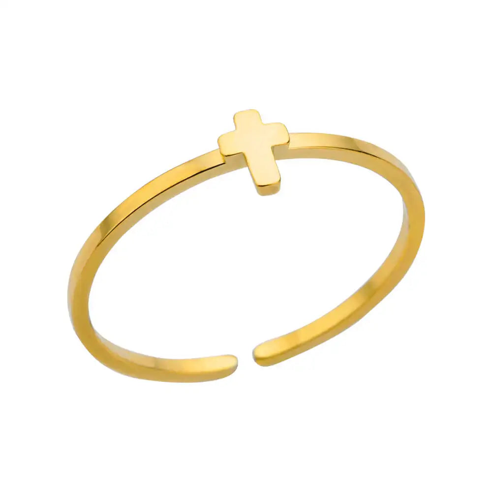 Cinderella Luxury Rings Collection - 316L Stainless Steel Gold Rings for Women