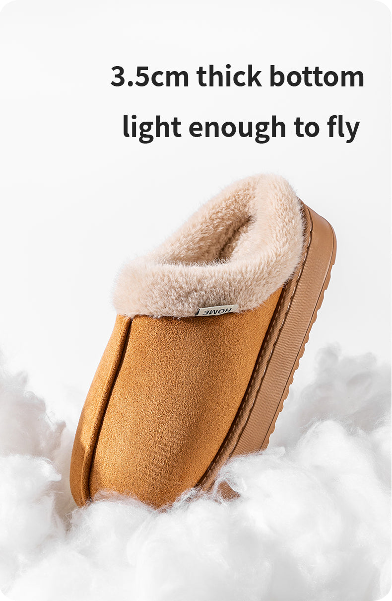 Warm Comfort and Winter Elegance – Premium Fluffy Slippers with Thick Non-Slip Sole