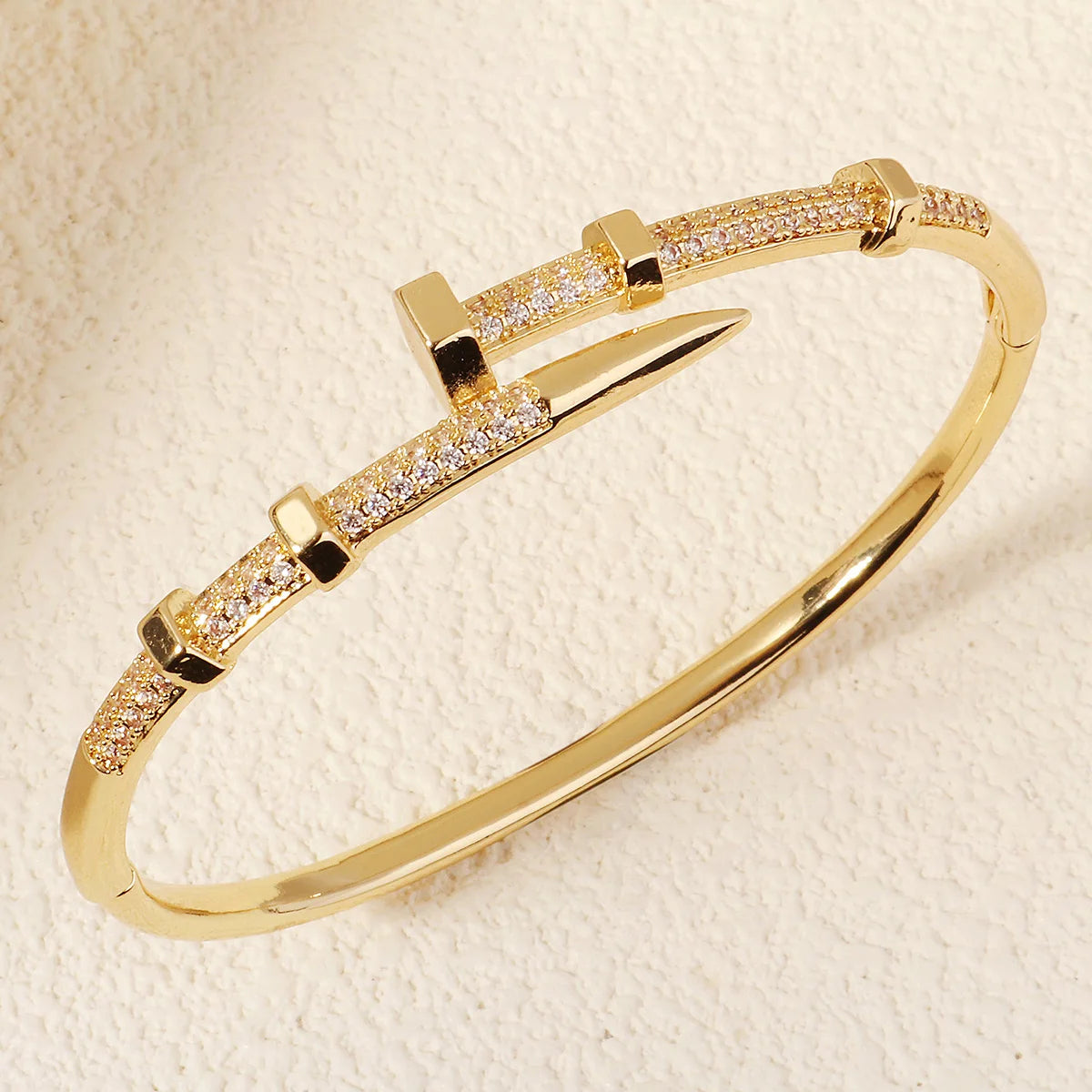 Miallo Royal Zircon Nail Bracelet – Luxury Women's Jewelry for Glamorous Events and Timeless Elegance