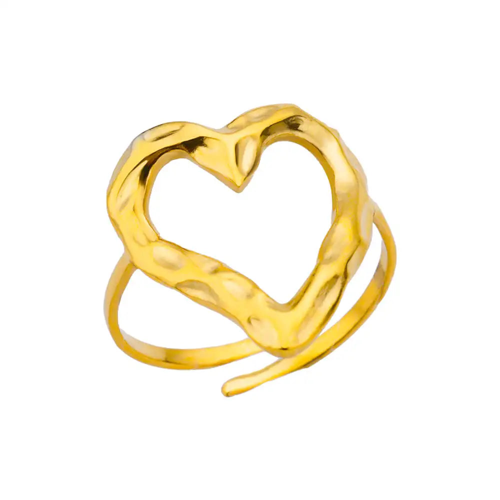 Cinderella Luxury Rings Collection - 316L Stainless Steel Gold Rings for Women