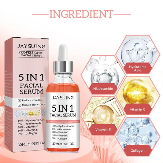 5-in-1 Prestige Facial Elixir – Ultimate Glow, Deep Hydration & Instant Firming with Vitamin C & Hyaluronic Acid Concentrate