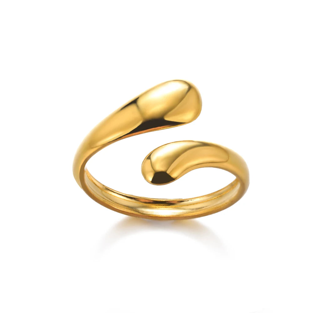 Cinderella Luxury Rings Collection - 316L Stainless Steel Gold Rings for Women