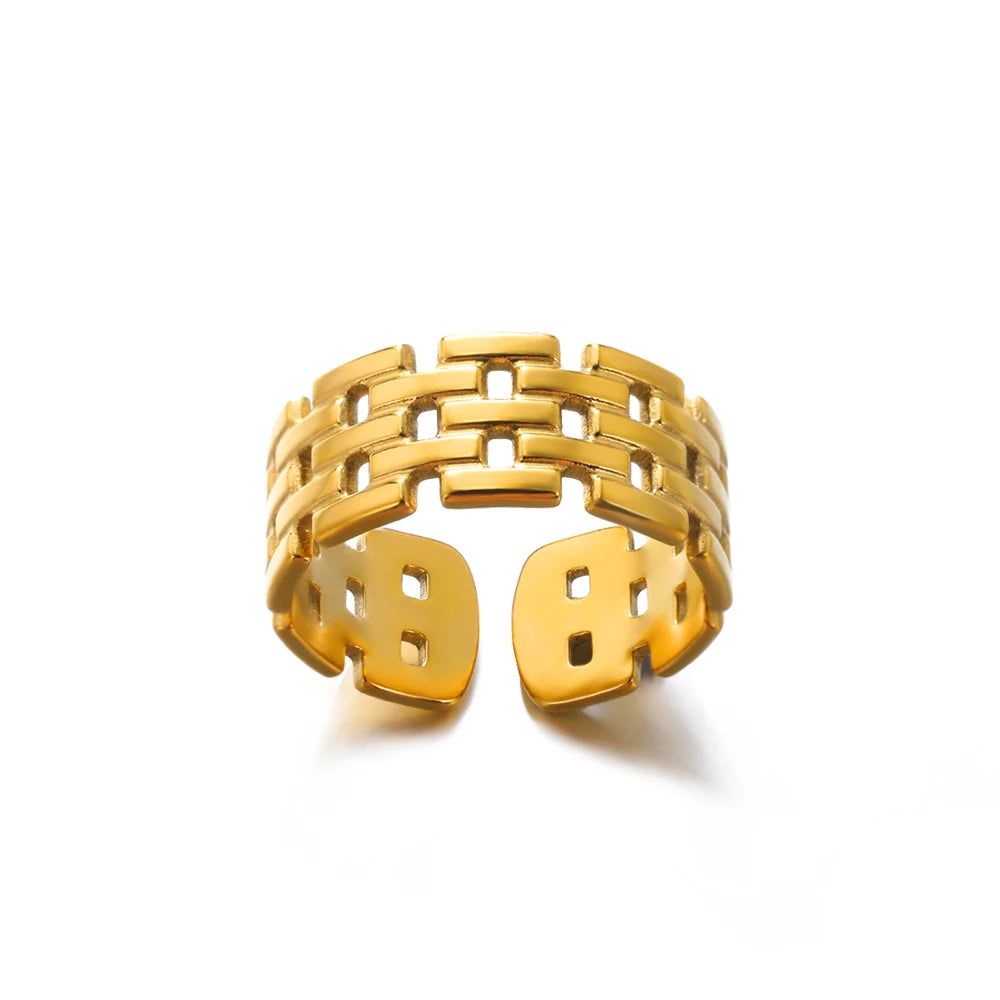 Cinderella Luxury Rings Collection - 316L Stainless Steel Gold Rings for Women