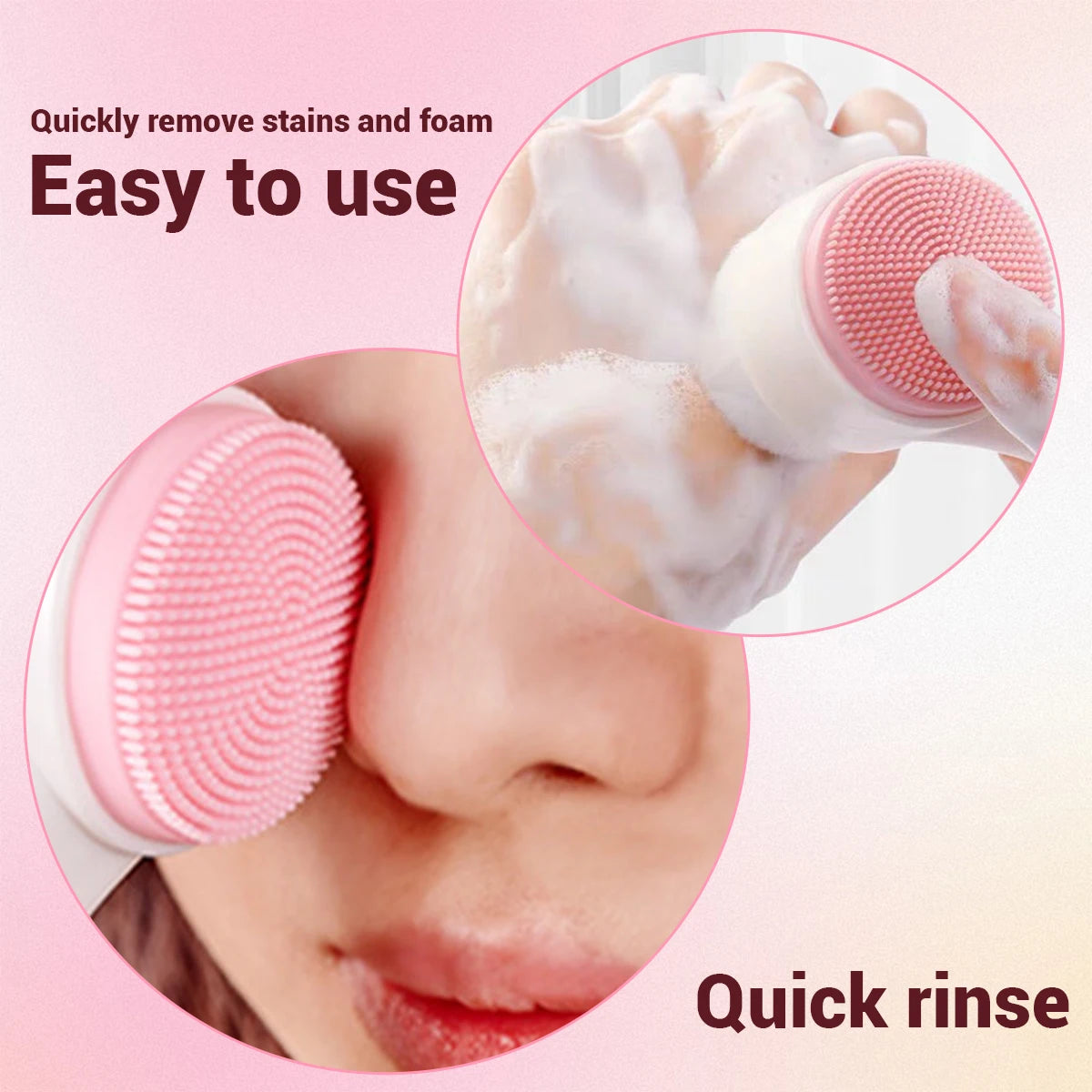 Cepillo facial de silicona de doble cara: limpieza profunda con precisión suave