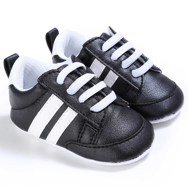 First Steps Baby Shoes | Soft & Stylish Walking Shoes for Boys and Girls with Flexible Sole and Sporty Charm for Ages 0–18 Months