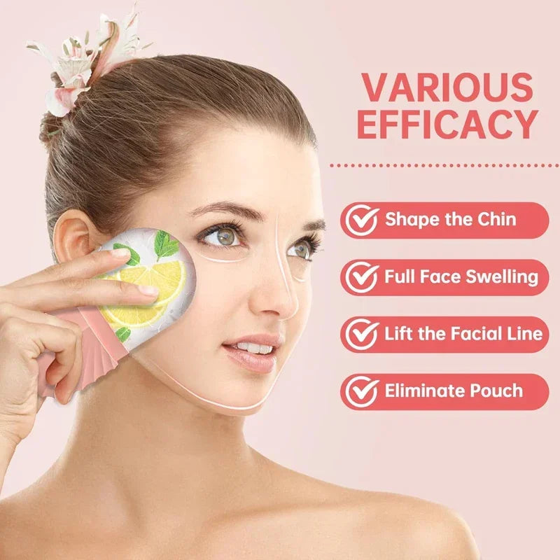 Elegante rodillo facial de hielo de silicona: enfriamiento instantáneo, alivio de la hinchazón y refinamiento de poros.