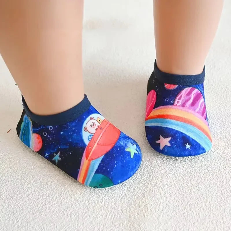 Colorful Cartoon Baby Water Shoes – Non-Slip Beach & Swim Sneakers for Fun and Safety