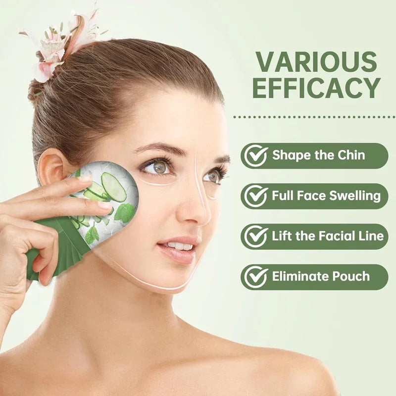 Elegante rodillo facial de hielo de silicona: enfriamiento instantáneo, alivio de la hinchazón y refinamiento de poros.