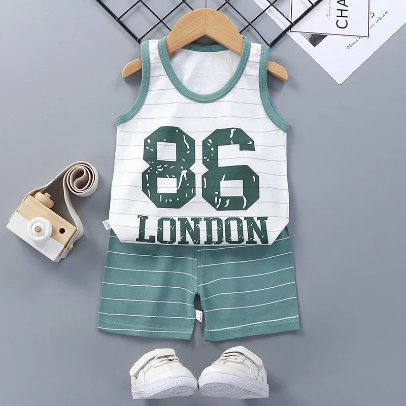 For Your Little Stars: Two-Piece Pure Cotton Summer Set, The Perfect Blend of Luxury and Comfort