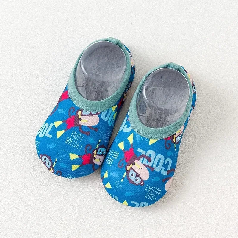 Colorful Cartoon Baby Water Shoes – Non-Slip Beach & Swim Sneakers for Fun and Safety