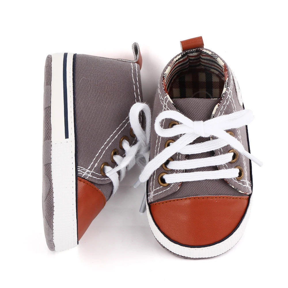 Chic Star-Print Baby Shoes – Stylish & Non-Slip for Early Walkers
