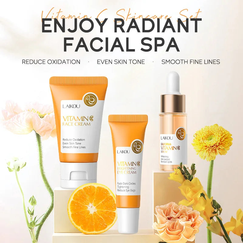 LAIKOU Luxury Set with Vitamin C & 24K Gold – Complete Glow & Premium Skincare Experience