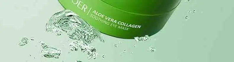 Mascarilla de colágeno y aloe vera para ojos: 60 parches para hidratación profunda, lifting y tratamiento de ojeras.