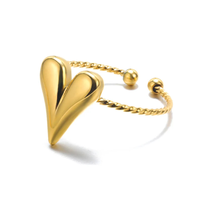 Cinderella Luxury Rings Collection - 316L Stainless Steel Gold Rings for Women