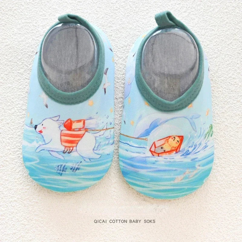 Colorful Cartoon Baby Water Shoes – Non-Slip Beach & Swim Sneakers for Fun and Safety