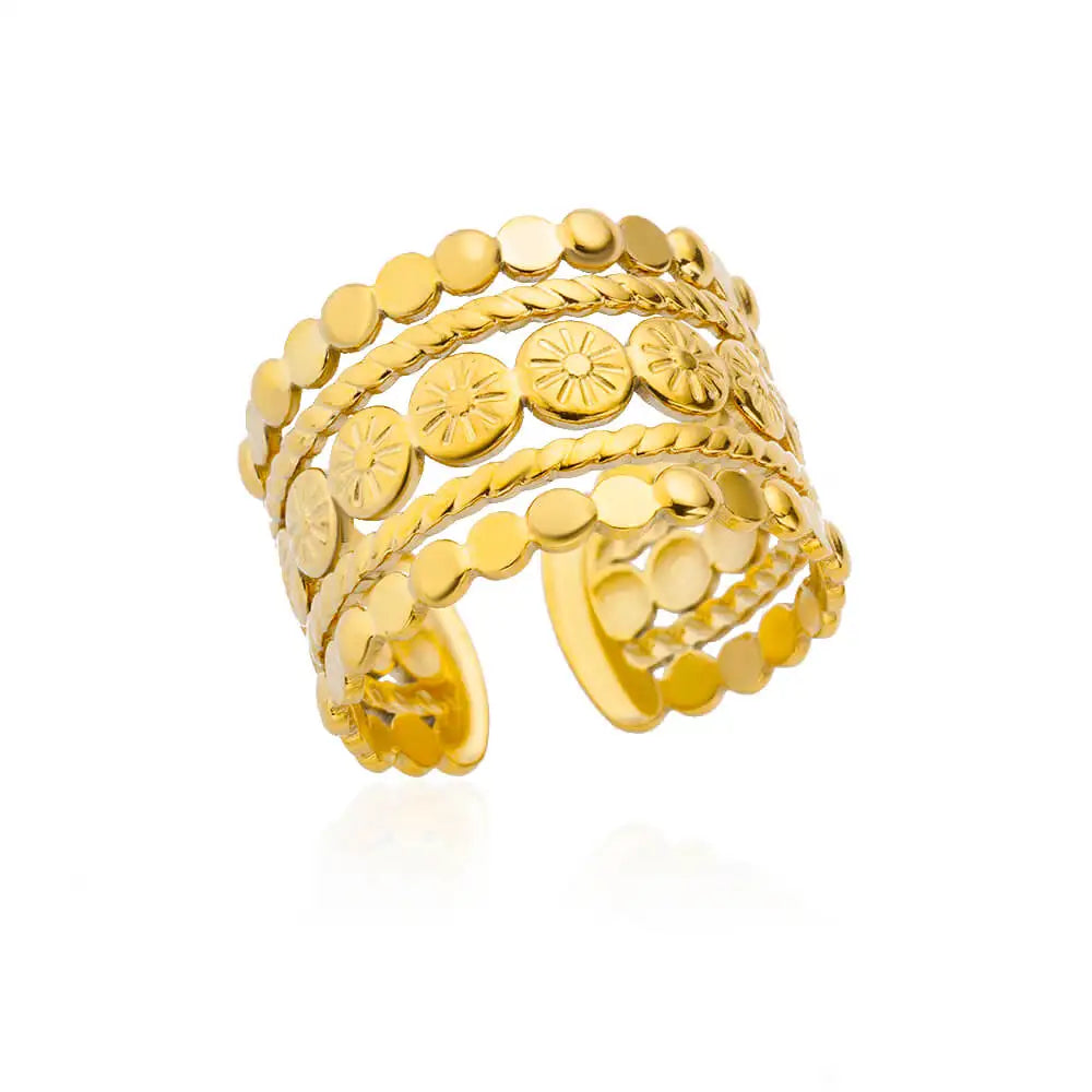 Cinderella Luxury Rings Collection - 316L Stainless Steel Gold Rings for Women