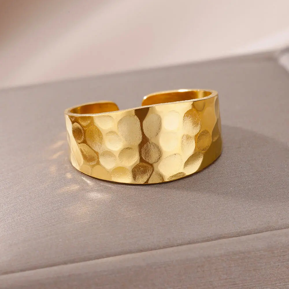 Cinderella Luxury Rings Collection - 316L Stainless Steel Gold Rings for Women