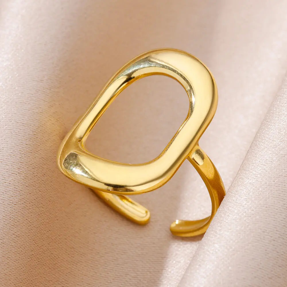 Cinderella Luxury Rings Collection - 316L Stainless Steel Gold Rings for Women