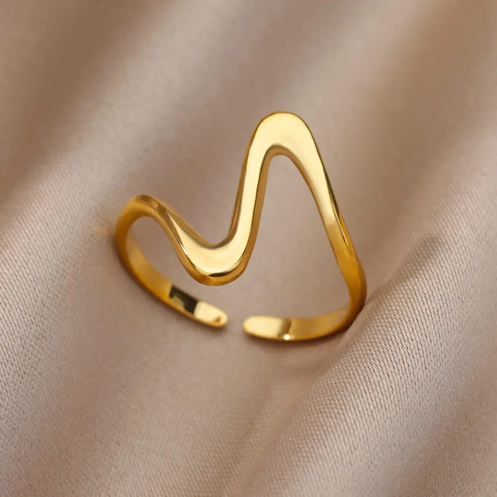 Cinderella Luxury Rings Collection - 316L Stainless Steel Gold Rings for Women