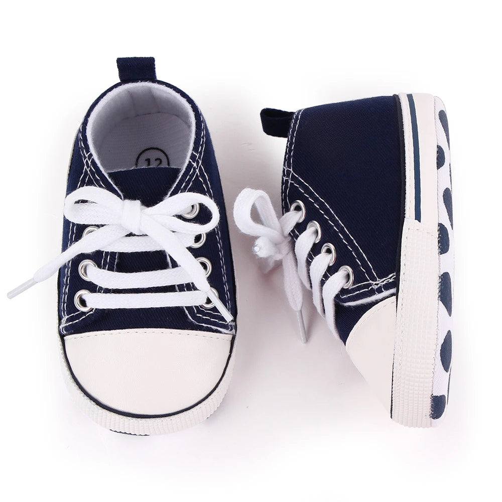 Chic Star-Print Baby Shoes – Stylish & Non-Slip for Early Walkers