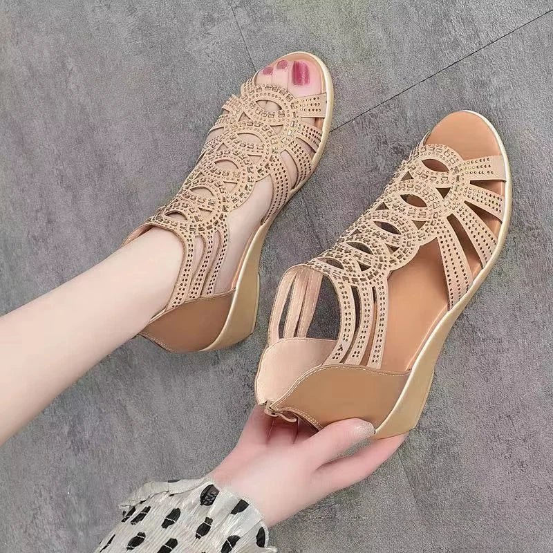 Elegant Roman-Inspired Summer Sandals – Soft Leather & All-Day Comfort for Modern Women 2025