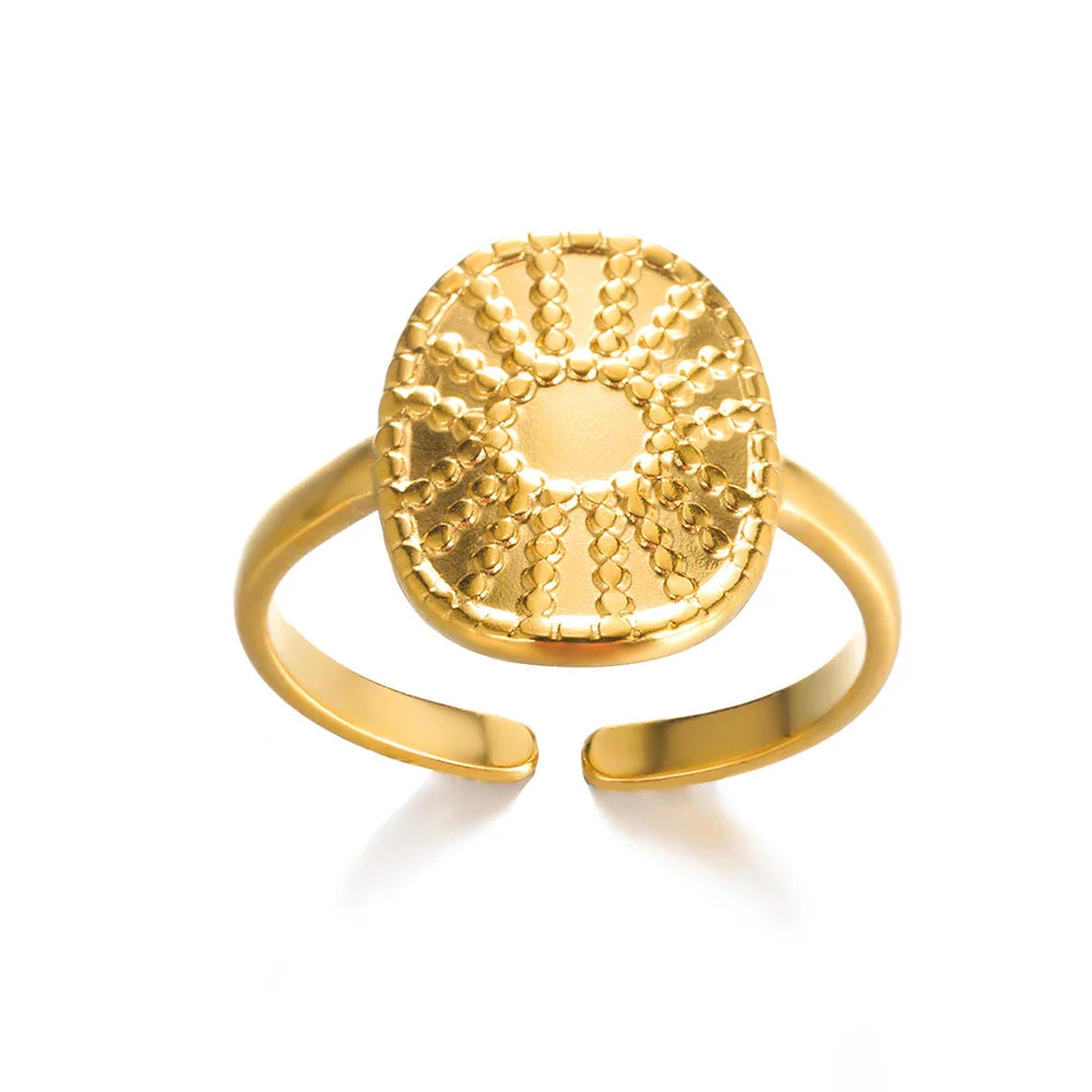 Cinderella Luxury Rings Collection - 316L Stainless Steel Gold Rings for Women