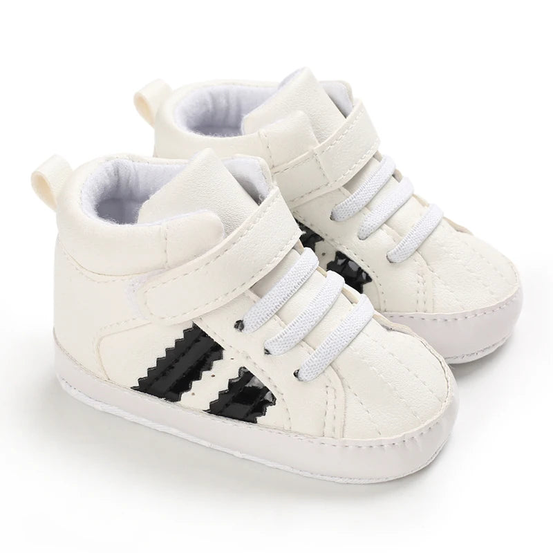 First Steps Baby Shoes | Soft & Stylish Walking Shoes for Boys and Girls with Flexible Sole and Sporty Charm for Ages 0–18 Months