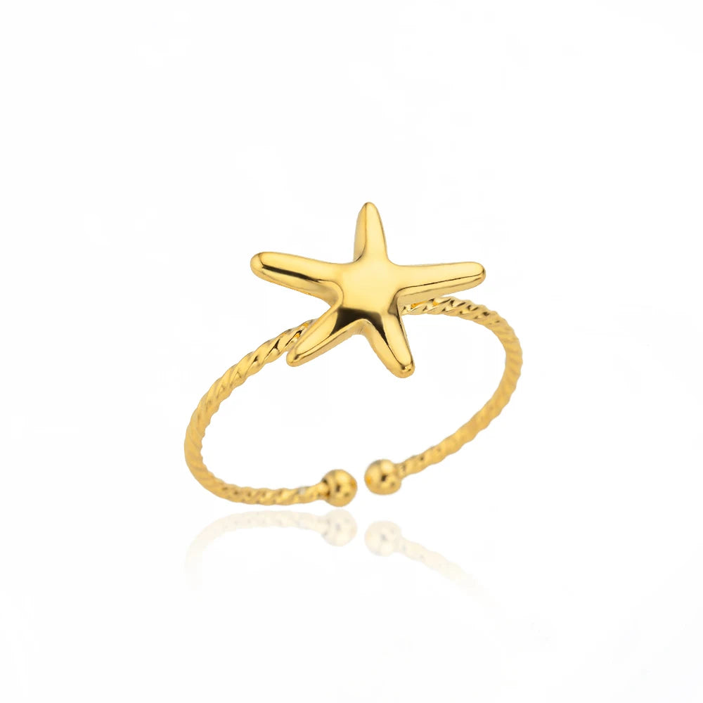 Cinderella Luxury Rings Collection - 316L Stainless Steel Gold Rings for Women