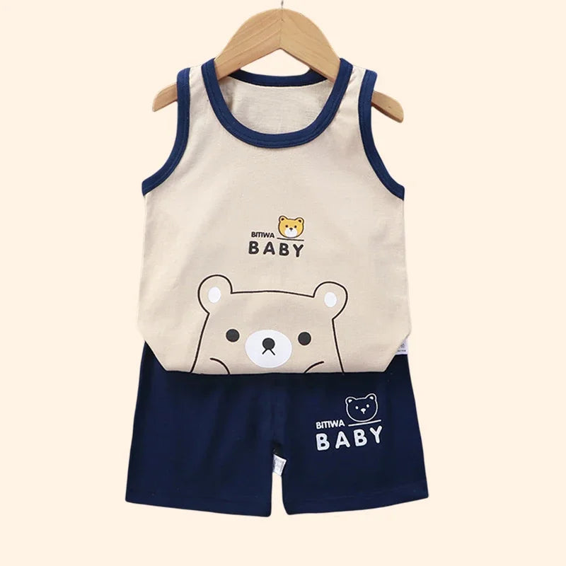For Your Little Stars: Two-Piece Pure Cotton Summer Set, The Perfect Blend of Luxury and Comfort