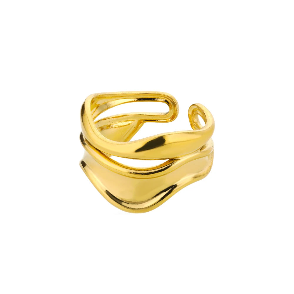 Cinderella Luxury Rings Collection - 316L Stainless Steel Gold Rings for Women