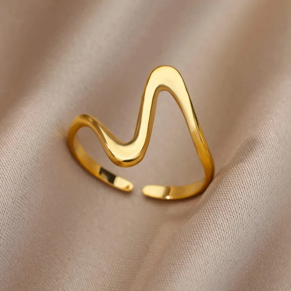 Cinderella Luxury Rings Collection - 316L Stainless Steel Gold Rings for Women