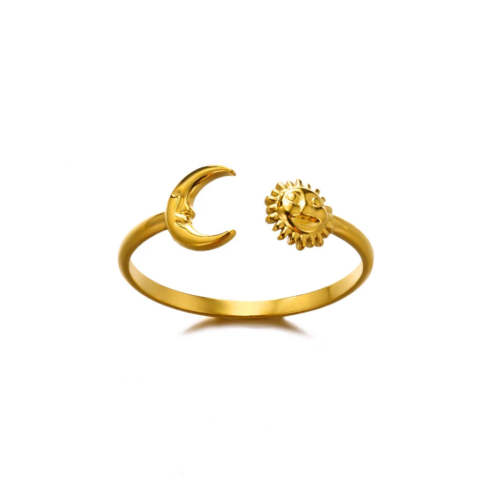 Cinderella Luxury Rings Collection - 316L Stainless Steel Gold Rings for Women