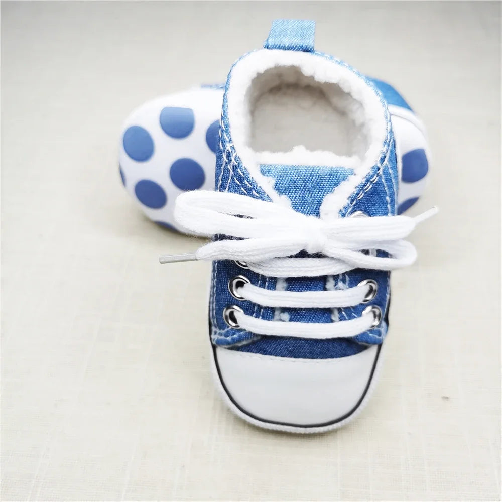 Chic Star-Print Baby Shoes – Stylish & Non-Slip for Early Walkers