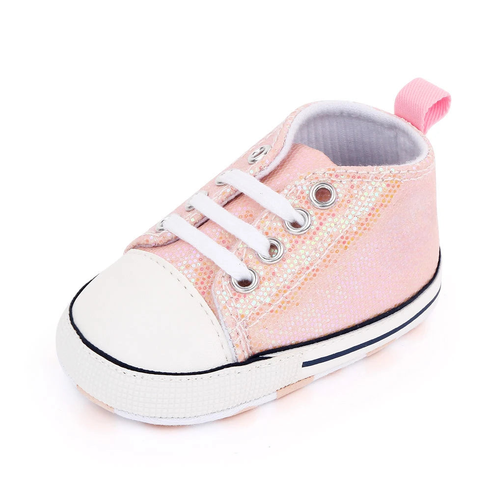 Chic Star-Print Baby Shoes – Stylish & Non-Slip for Early Walkers