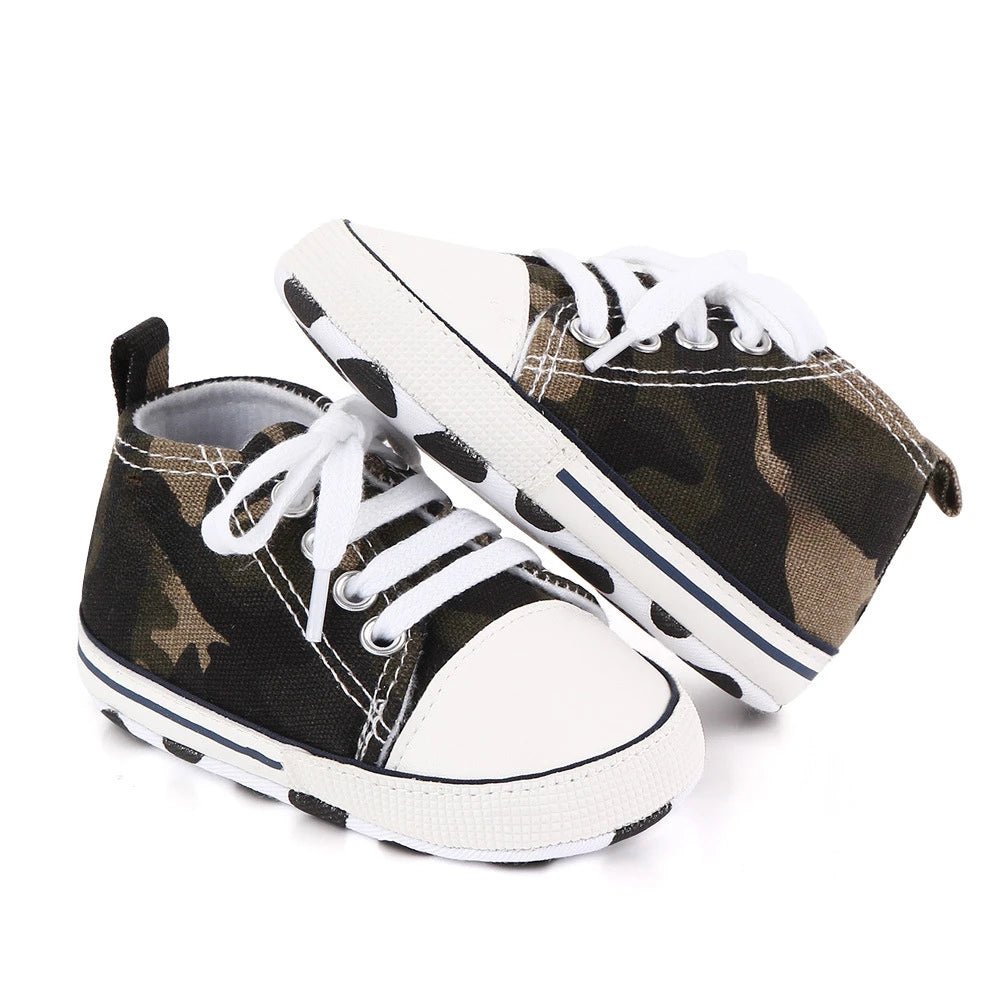 Chic Star-Print Baby Shoes – Stylish & Non-Slip for Early Walkers