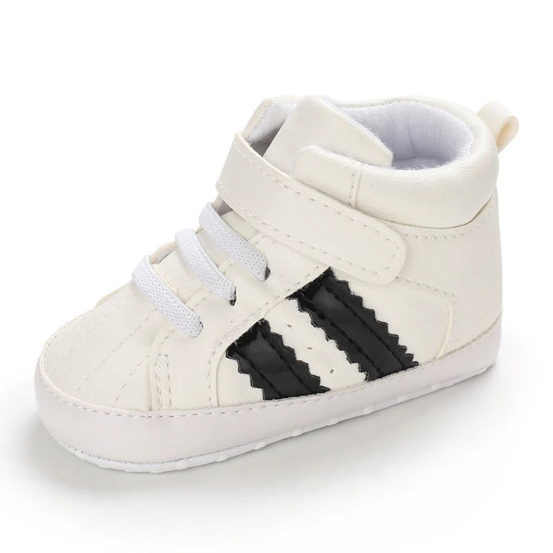 First Steps Baby Shoes | Soft & Stylish Walking Shoes for Boys and Girls with Flexible Sole and Sporty Charm for Ages 0–18 Months