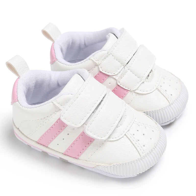 First Steps Baby Shoes | Soft & Stylish Walking Shoes for Boys and Girls with Flexible Sole and Sporty Charm for Ages 0–18 Months
