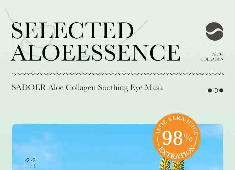 Mascarilla de colágeno y aloe vera para ojos: 60 parches para hidratación profunda, lifting y tratamiento de ojeras.
