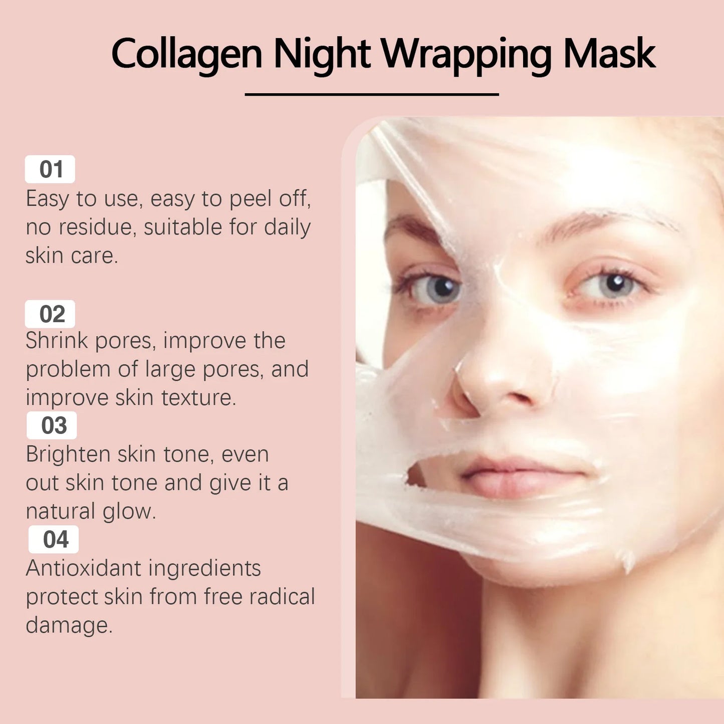 Luxury Collagen Exfoliating Mask – Deep Clean & Korean Skincare Radiance